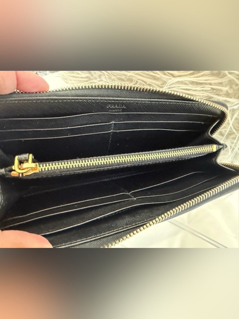 PRADA Vitello Move Black Leather Zip Around Wallet - CERTIFIED AUTHENTIC - Picture 13 of 13